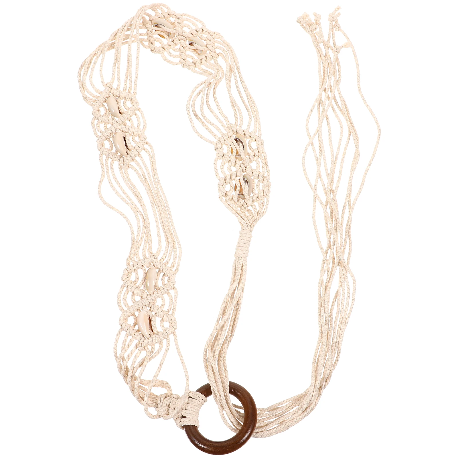 Bohemian Belt Woven Waist Macrame Belts Women Beige Shell Wax Rope Adjustable Thin Fashion Dress Pants Accessories
Bohemian Belt Woven Waist Macrame Belts Women Beige Shell Wax Rope Adjustable Thin Fashion Dress Pants Accessories
