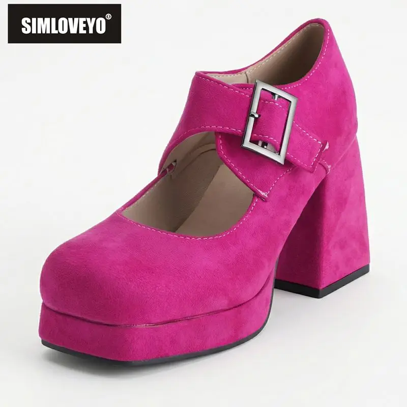 Туфли-лодочки SIMLOVEYO из замши с квадратным носком, каблук 9,5 см, платформа 1,5 см, с пряжкой, размеры 47-48, модель Мэри Джейн
Туфли-лодочки SIMLOVEYO из замши с квадратным носком, каблук 9,5 см, платформа 1,5 см, с пряжкой, размеры 47-48, модель Мэри Джейн