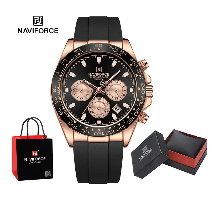 Original Brand NAVIFORCE New Men's Quartz Clock Silicone Strap Chronograph Luminous Watch Relogio Masculino Package Gifts 2026
Original Brand NAVIFORCE New Men's Quartz Clock Silicone Strap Chronograph Luminous Watch Relogio Masculino Package Gifts 2026