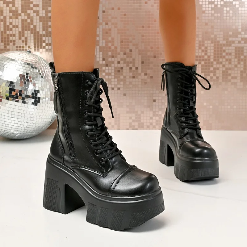 Женские ботинки на платформе 11 см, 14,5 см, повседневная уличная обувь, массивные ботильоны простого дизайна, крутая обувь для ночного клуба, вечеринки, косплея, размеры 35-42
Женские ботинки на платформе 11 см, 14,5 см, повседневная уличная обувь, массивные ботильоны простого дизайна, крутая обувь для ночного клуба, вечеринки, косплея, размеры 35-42