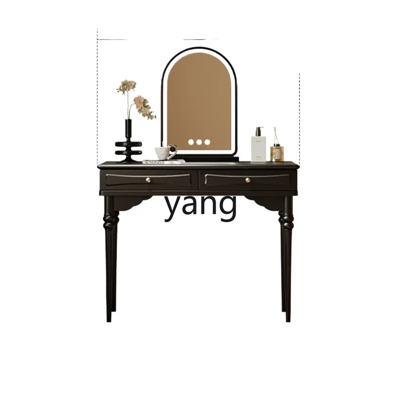 yhm solid wood black antique dressing cabinet bedroom American makeup table
yhm solid wood black antique dressing cabinet bedroom American makeup table
