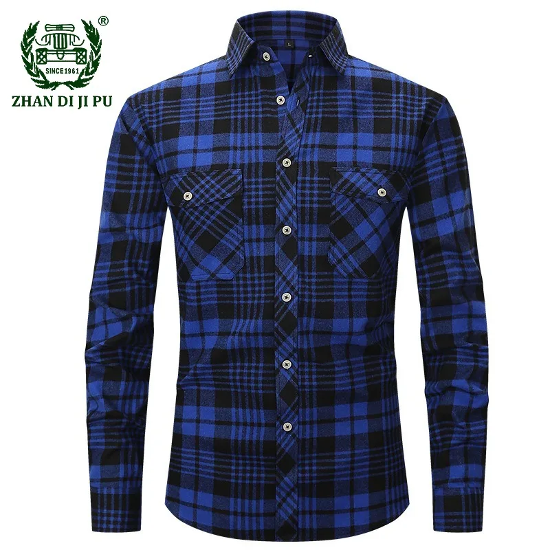 Mens Double Pocket Flannel Plaid Shirts Long Sleeve Elegant Shirts for Men Luxury Social Checkered Button Shirts Men Clothing
Mens Double Pocket Flannel Plaid Shirts Long Sleeve Elegant Shirts for Men Luxury Social Checkered Button Shirts Men Clothing
