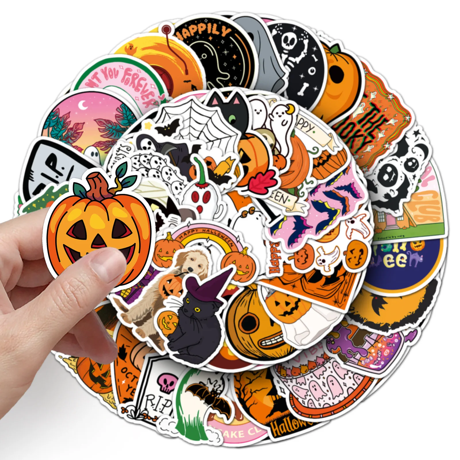 10/50PCS Pumpkin Graffiti Stickers Ghost Cartoon Decals Halloween Cartoon Decoration Festive Atmosphere Toy Laptop Guitar Bike
10/50PCS Pumpkin Graffiti Stickers Ghost Cartoon Decals Halloween Cartoon Decoration Festive Atmosphere Toy Laptop Guitar Bike