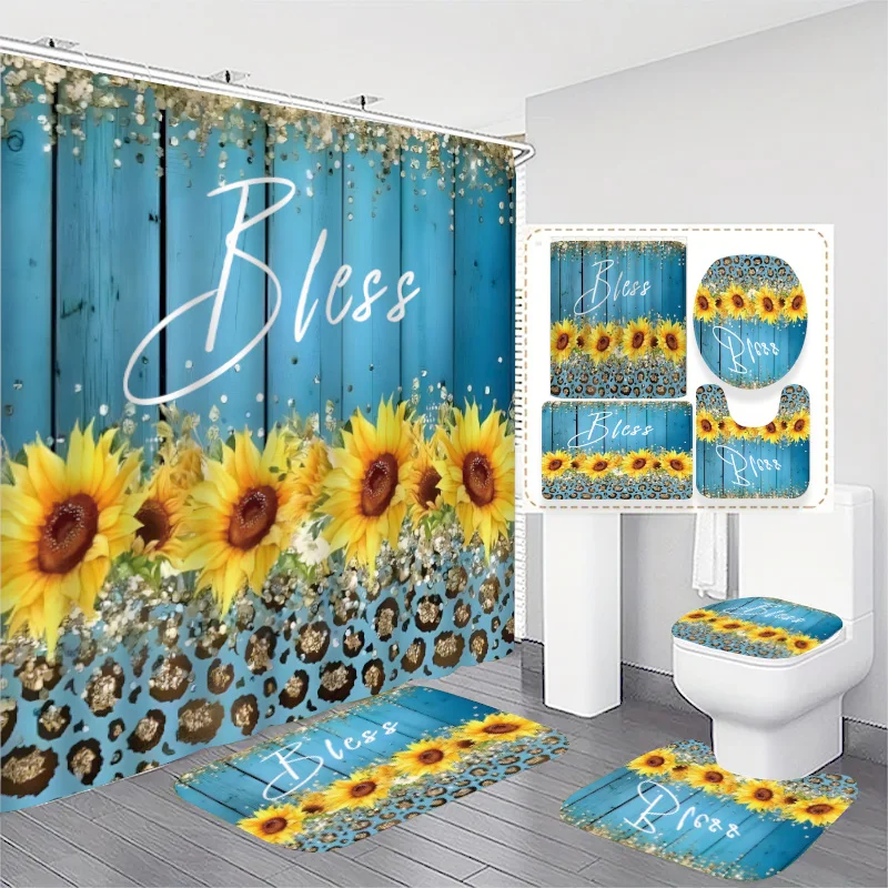 Набор из 4 предметов для ванной комнаты Sunflower Blessing: занавеска для душа, коврик для ванной, крышка унитаза, крышка бака – вдохновляющий декор в деревенском стиле
Набор из 4 предметов для ванной комнаты Sunflower Blessing: занавеска для душа, коврик для ванной, крышка унитаза, крышка бака – вдохновляющий декор в деревенском стиле