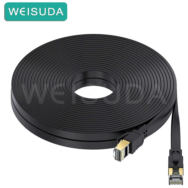 Ethernet Cable Cat 8 40Gbps 2000MHz High Speed Internet Network Cable RJ45 Lan Cord Cat8 Patch Cable for PS5 Router Switch Modem
Ethernet Cable Cat 8 40Gbps 2000MHz High Speed Internet Network Cable RJ45 Lan Cord Cat8 Patch Cable for PS5 Router Switch Modem