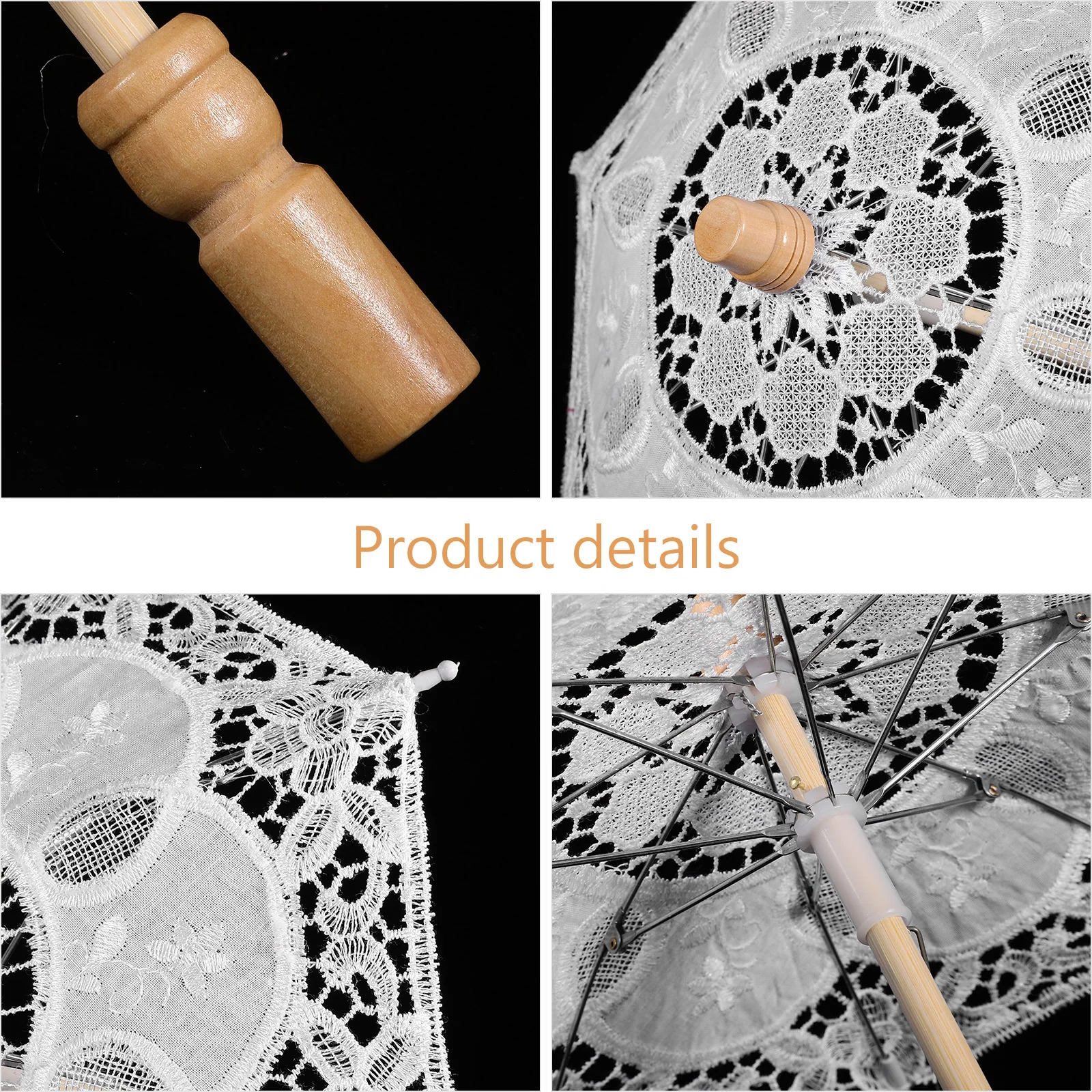 1Set Lace Umbrella Large Size Soft Lace Embroidery Wedding Dress Photography Bridal Fan Lightweight Party Decor
1Set Lace Umbrella Large Size Soft Lace Embroidery Wedding Dress Photography Bridal Fan Lightweight Party Decor