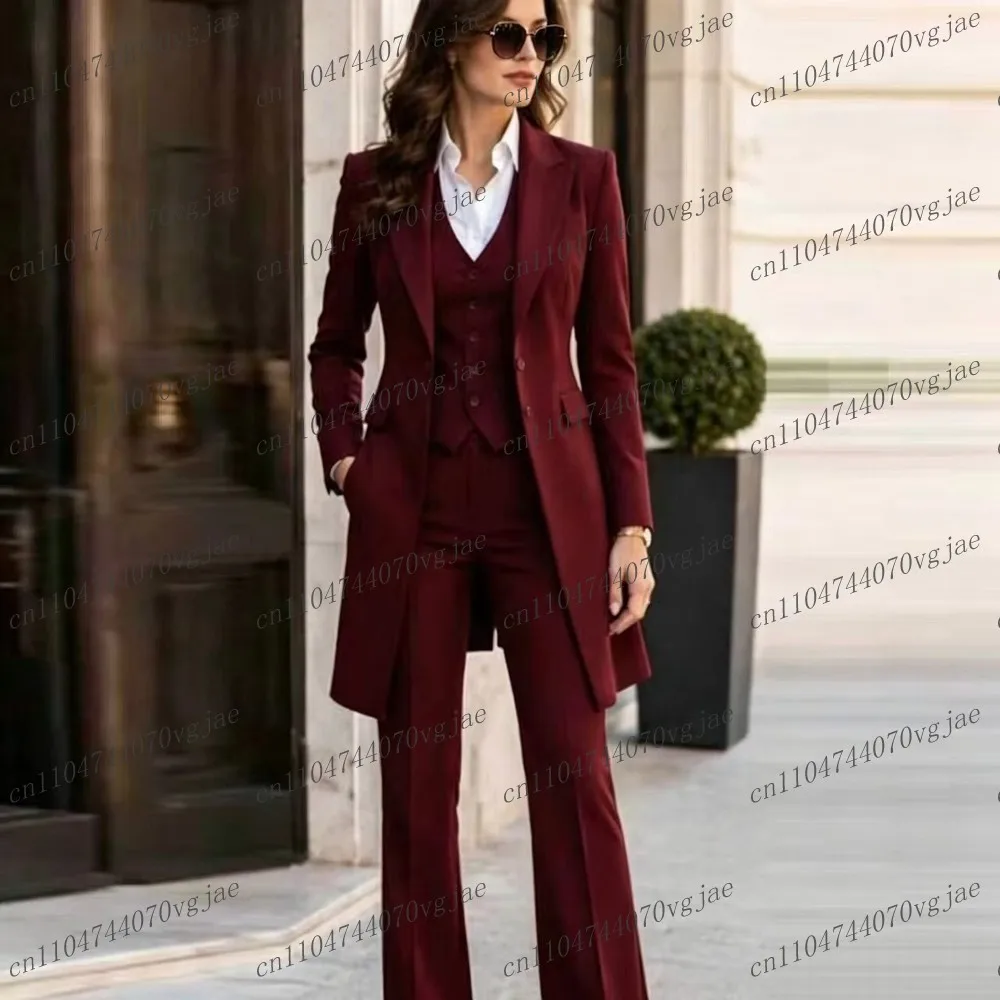 Burgundy Long Women Suit Formal Business Wedding Party Prom Ladies Mother Girl Tuxedos Costume 3 Piece Set Blazer Vest Pants
Burgundy Long Women Suit Formal Business Wedding Party Prom Ladies Mother Girl Tuxedos Costume 3 Piece Set Blazer Vest Pants