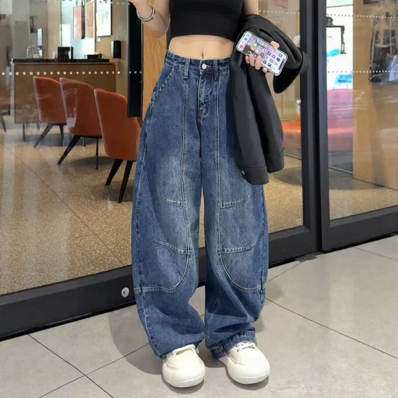 Plus Size Scimitar Wide-Leg Jeans For Women, Autumn, Slimming, Loose, Straight, Thick Legs, Wide Hips, Pear-Shaped Body Pants
Plus Size Scimitar Wide-Leg Jeans For Women, Autumn, Slimming, Loose, Straight, Thick Legs, Wide Hips, Pear-Shaped Body Pants