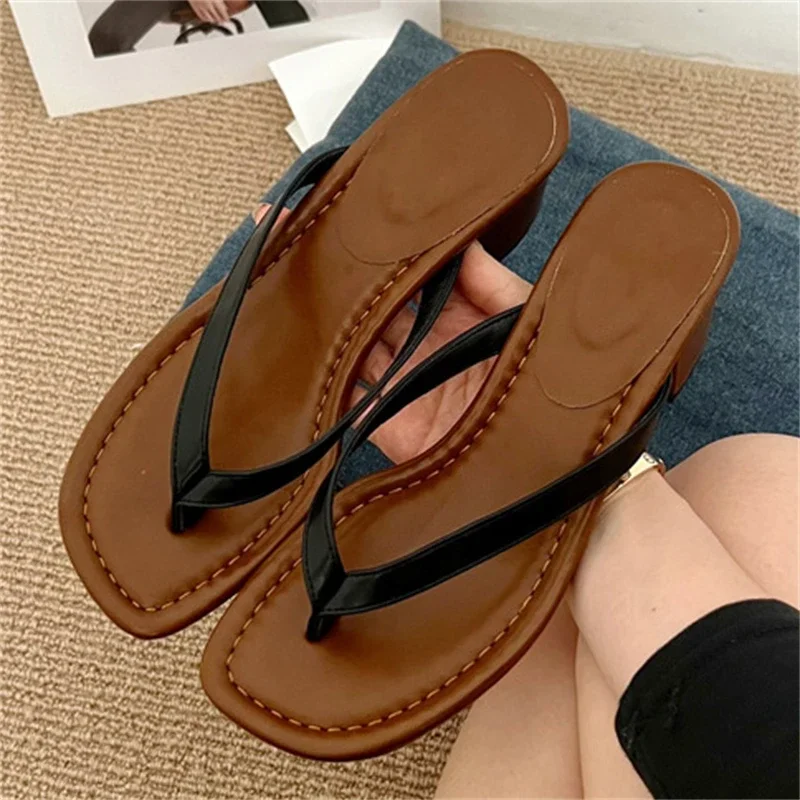 Eilyken Summer Clip Toe Square Low Heels Women Slippers Sandals Fashion Casual Flip Flops Party Shoes Zapatos De Mujer
Eilyken Summer Clip Toe Square Low Heels Women Slippers Sandals Fashion Casual Flip Flops Party Shoes Zapatos De Mujer