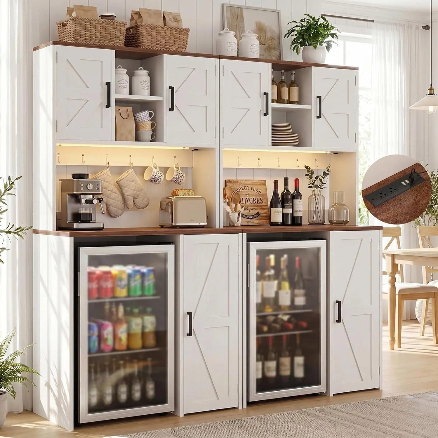 Mini Fridge Cabinet Coffee Bar Storage Shelf Led Light Outlet Kitchen Office Custom
Mini Fridge Cabinet Coffee Bar Storage Shelf Led Light Outlet Kitchen Office Custom