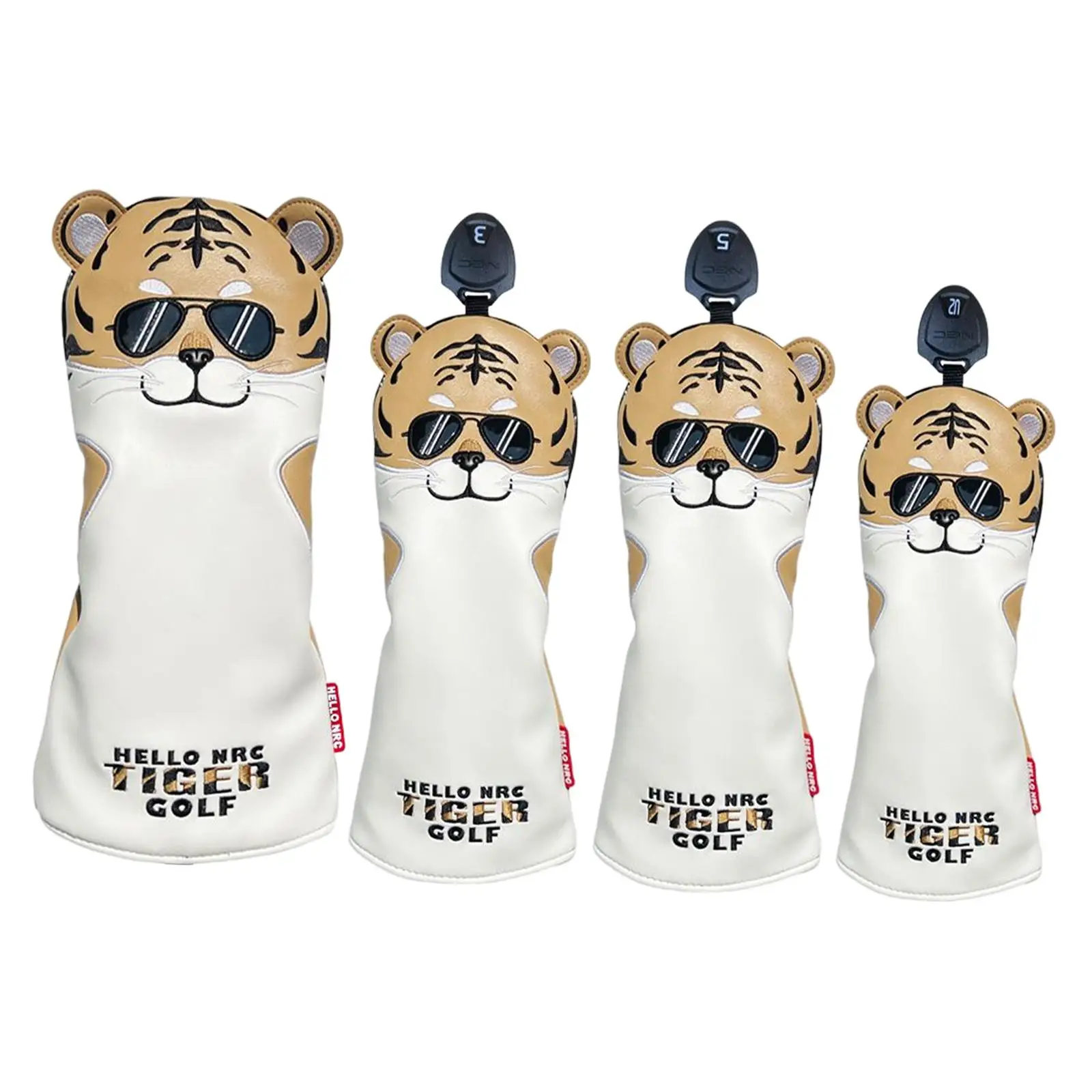 4Pcs Golf Covers Headcover with Interchangeable Tag Long Neck
4Pcs Golf Covers Headcover with Interchangeable Tag Long Neck