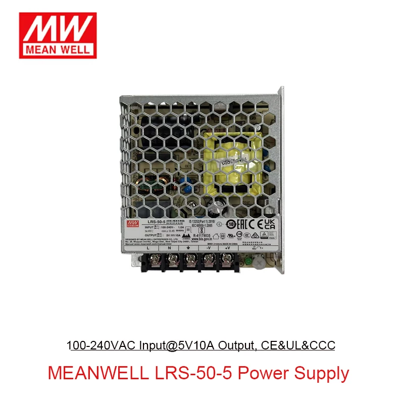 Mean Well LRS-50-5 Блок питания с одним выходом, 50 Вт, миниатюрный размер, высокая эффективность, 90% сильная способность рассеивания тепла
Mean Well LRS-50-5 Блок питания с одним выходом, 50 Вт, миниатюрный размер, высокая эффективность, 90% сильная способность рассеивания тепла