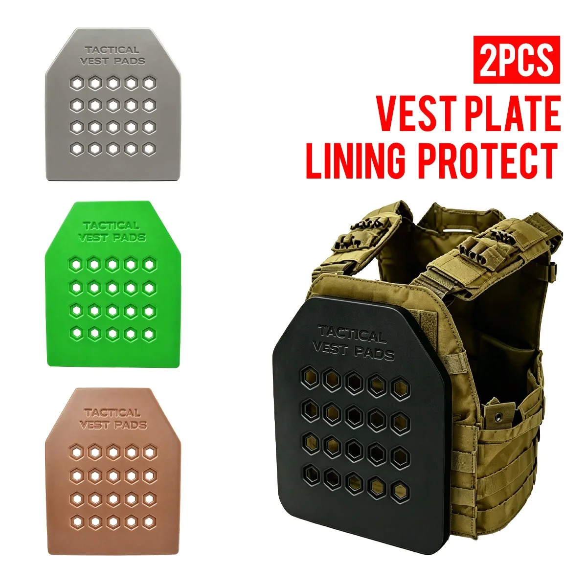 Tactical 2pcs Vest Pad Bulletproof Cushioned Lining Plate Resistant Shock Insert Protect Vest Plate Carrier For Hunting Airsoft
Tactical 2pcs Vest Pad Bulletproof Cushioned Lining Plate Resistant Shock Insert Protect Vest Plate Carrier For Hunting Airsoft