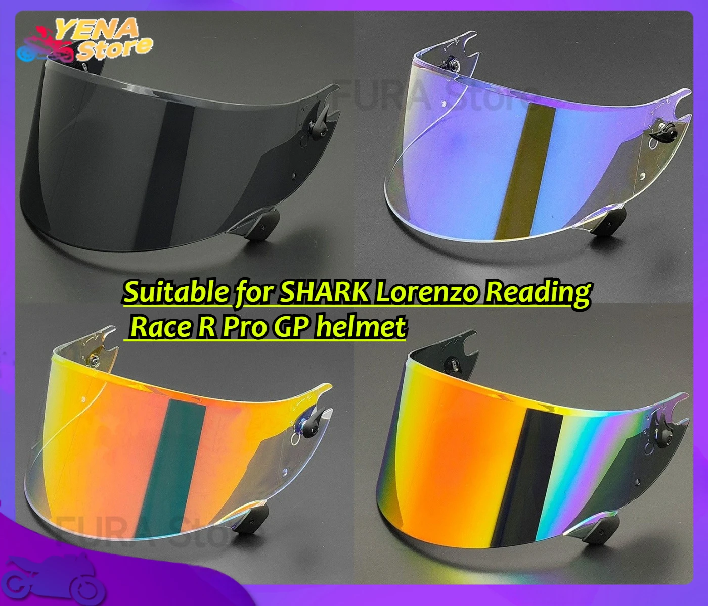 Suitable for SHARK Lorenzo Reading Race R Pro GP helmet lenses windbreak decorative parts off-road motorcycle racing
Suitable for SHARK Lorenzo Reading Race R Pro GP helmet lenses windbreak decorative parts off-road motorcycle racing