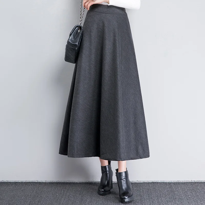 #1709 Red Gray Green Long Woolen Skirt Women Thick High Waisted A-line Skirt Ladies Ankle-length Autumn Winter Skirts Womens
#1709 Red Gray Green Long Woolen Skirt Women Thick High Waisted A-line Skirt Ladies Ankle-length Autumn Winter Skirts Womens