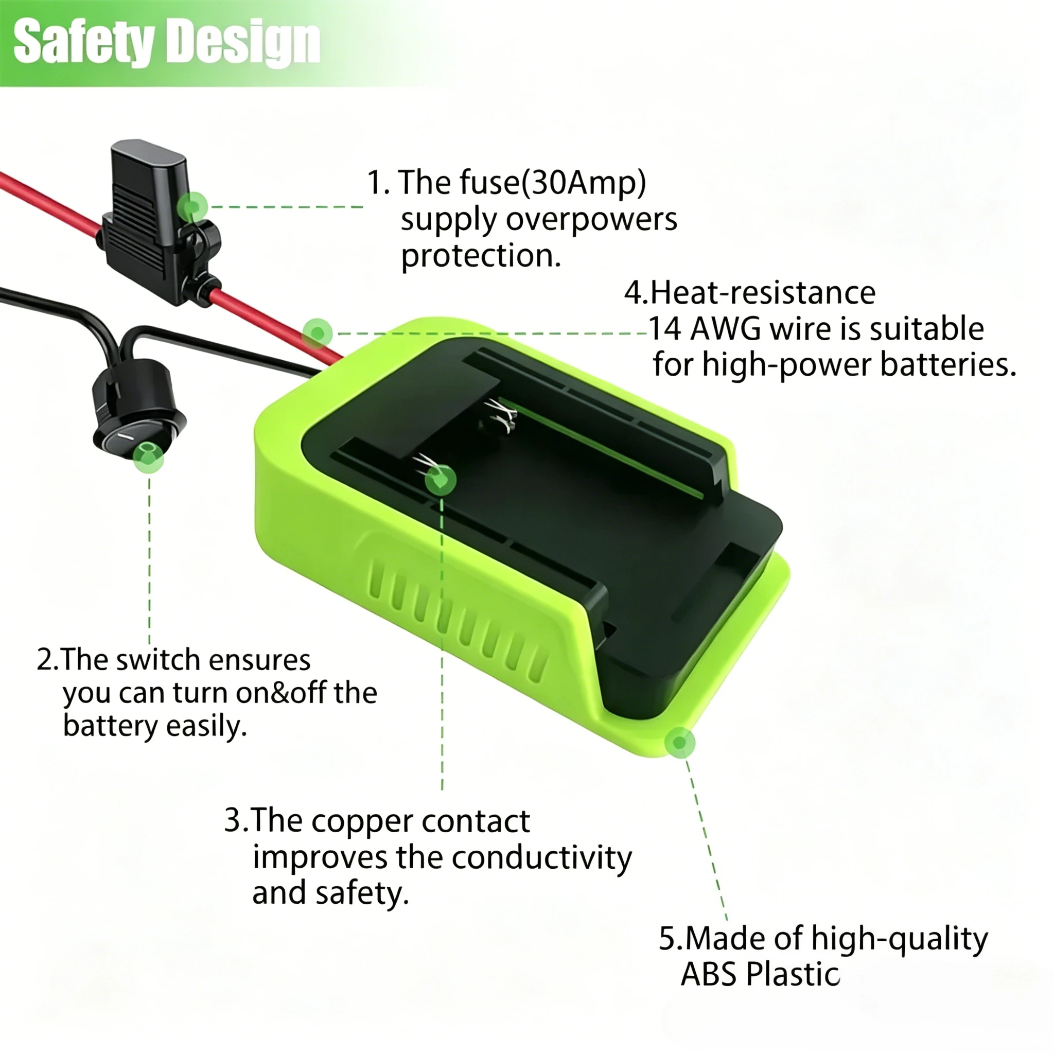 for Power Wheel adapter For Ryobi 40V Lithium Battery Adapter Converter with Fuse & Switch 14 AWG Wire for DIY Rc Car Toys
for Power Wheel adapter For Ryobi 40V Lithium Battery Adapter Converter with Fuse & Switch 14 AWG Wire for DIY Rc Car Toys