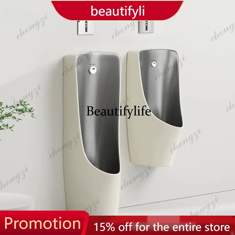 01A Wall-mounted urinal gray men's wall-mounted ceramic urinal floor-to-ceiling induction urinal
01A Wall-mounted urinal gray men's wall-mounted ceramic urinal floor-to-ceiling induction urinal