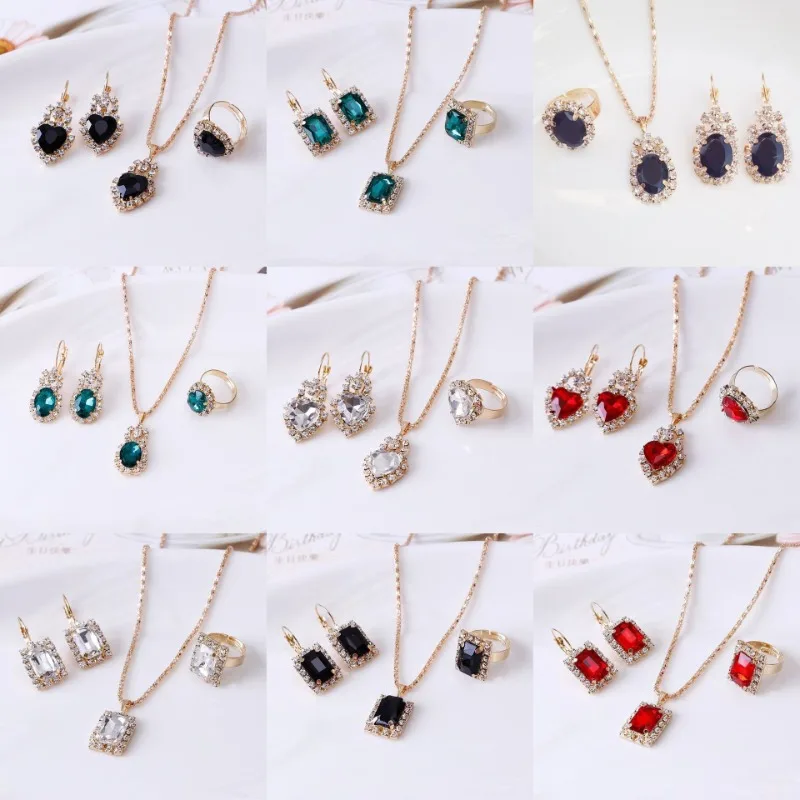 Suitable For Women's Wedding Brides, Elegant HeArt-shaped Five Color Jewelry Three Piece Set, 2025 New Water Froplet Necklace
Suitable For Women's Wedding Brides, Elegant HeArt-shaped Five Color Jewelry Three Piece Set, 2025 New Water Froplet Necklace