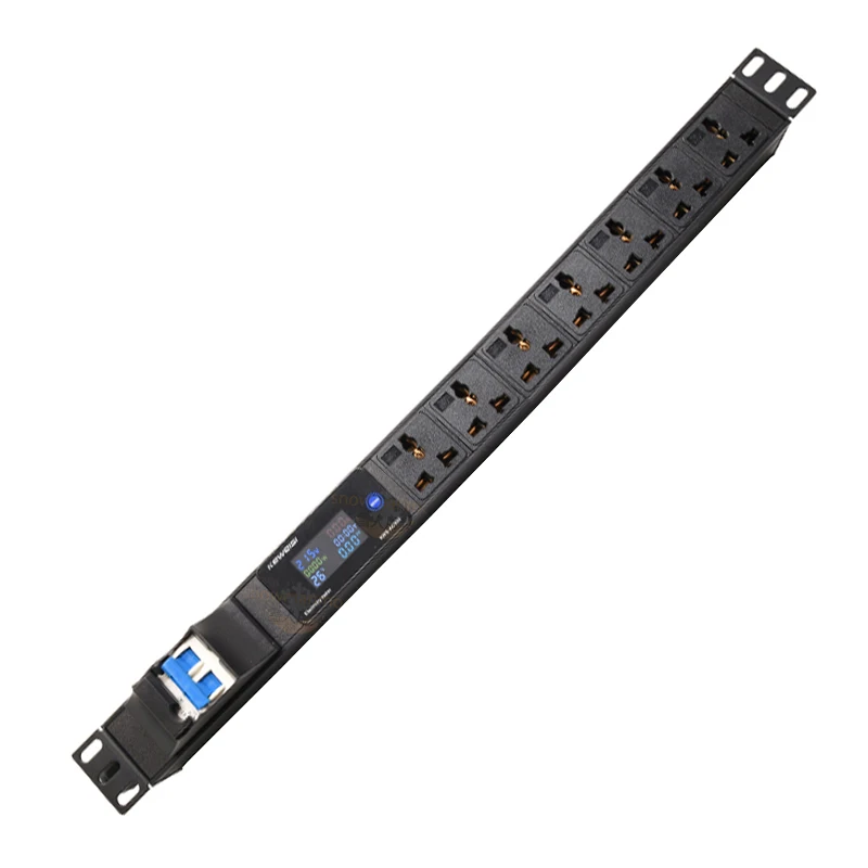 Cabinet Rack Mount PDU Power Strip Current Voltage Power Temperature Electricity Meter 7 Ways Outlet 16A air switch breaker
Cabinet Rack Mount PDU Power Strip Current Voltage Power Temperature Electricity Meter 7 Ways Outlet 16A air switch breaker