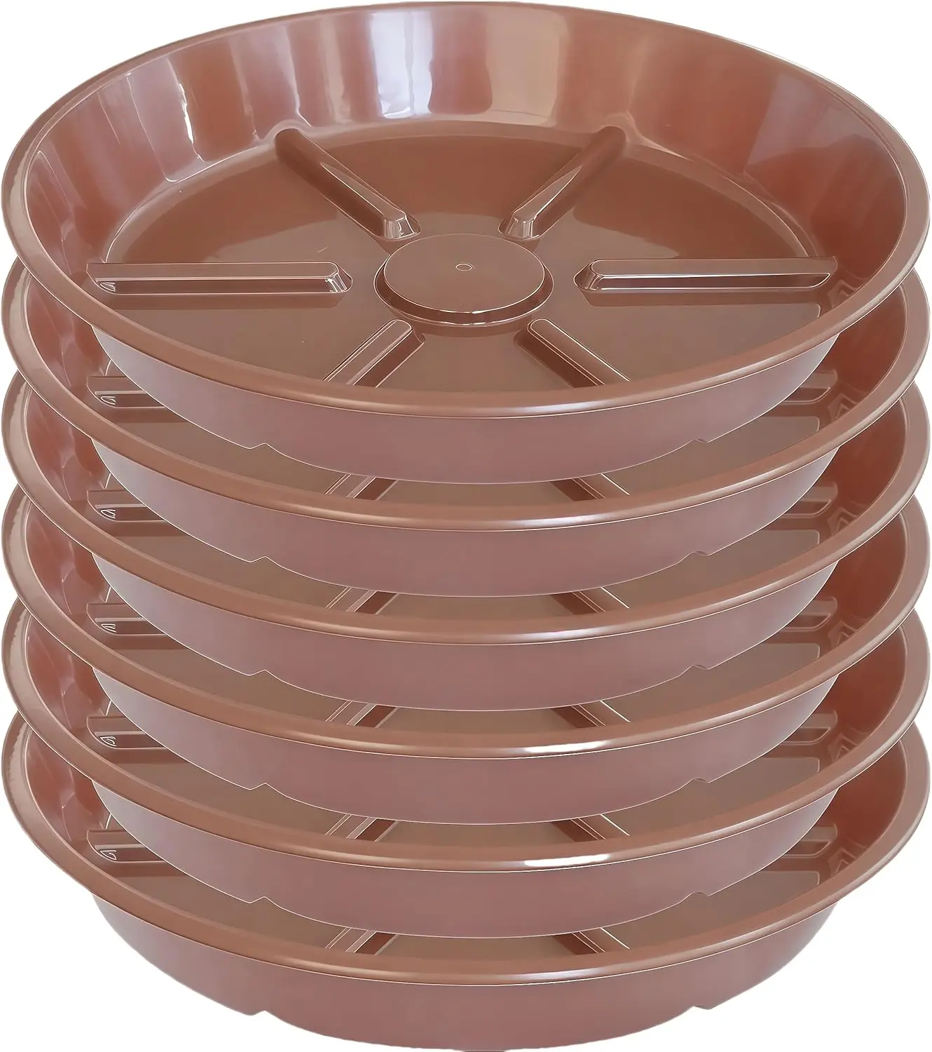 8 inch Plant Saucer Tray 6 Pack, Heavy Duty Plastic Flower Pot Drip Trays for Indoor Outdoor, Chocolate
8 inch Plant Saucer Tray 6 Pack, Heavy Duty Plastic Flower Pot Drip Trays for Indoor Outdoor, Chocolate