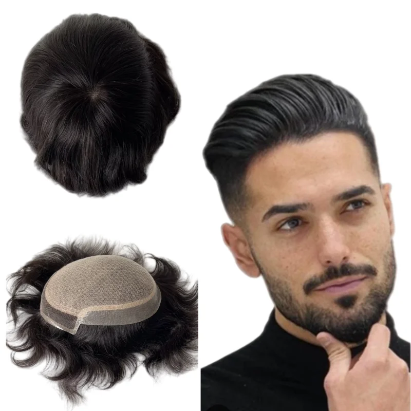 Malaysian Virgin Human Hair Replacement #1B Black Straight 8x10 Toupee Silk Base Front Lace Unit for White Men
Malaysian Virgin Human Hair Replacement #1B Black Straight 8x10 Toupee Silk Base Front Lace Unit for White Men