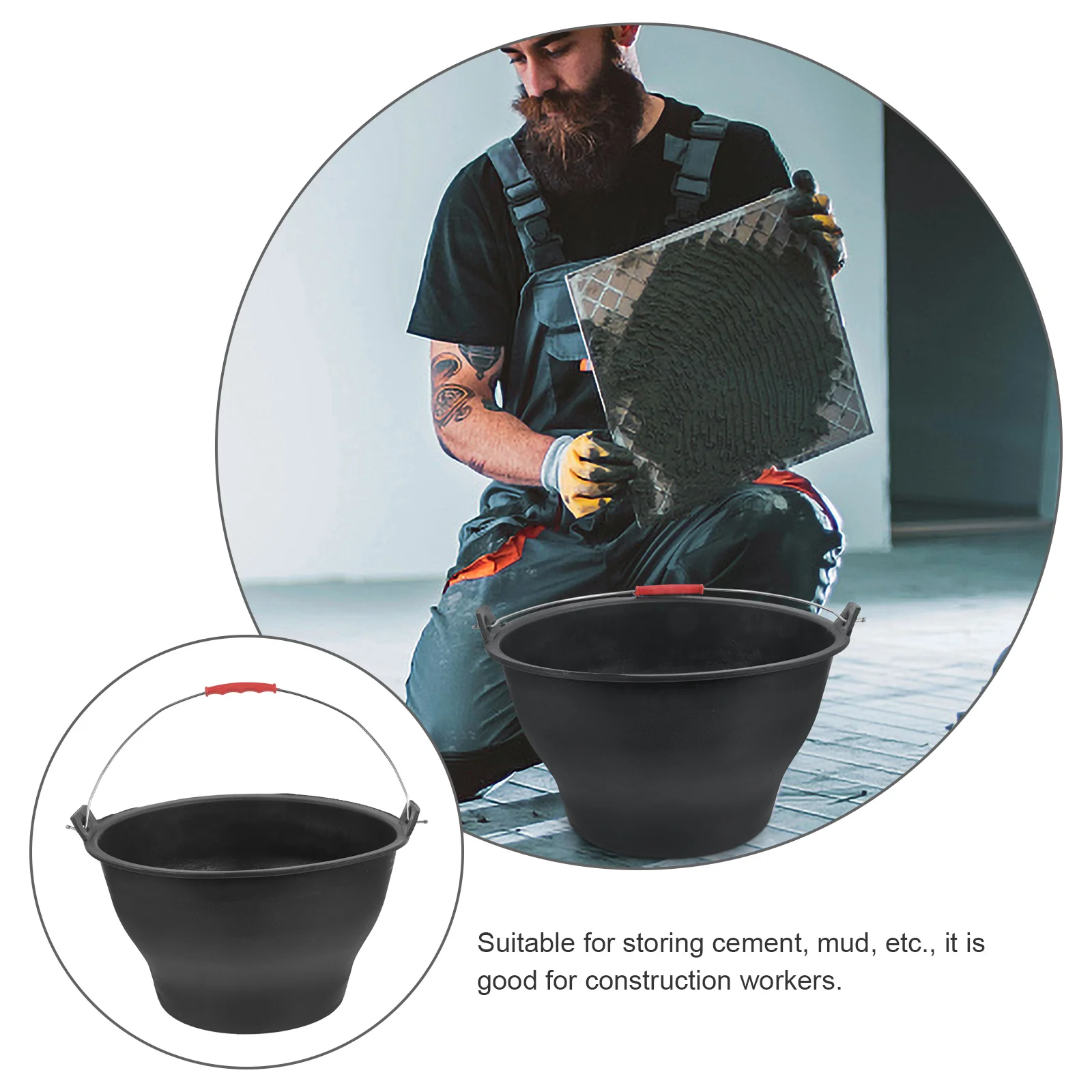 Professional Cement Bucket Construction Site Heavy Duty Storage Bucket Portable Handle Rubber Buckets Heavy Duty
Professional Cement Bucket Construction Site Heavy Duty Storage Bucket Portable Handle Rubber Buckets Heavy Duty