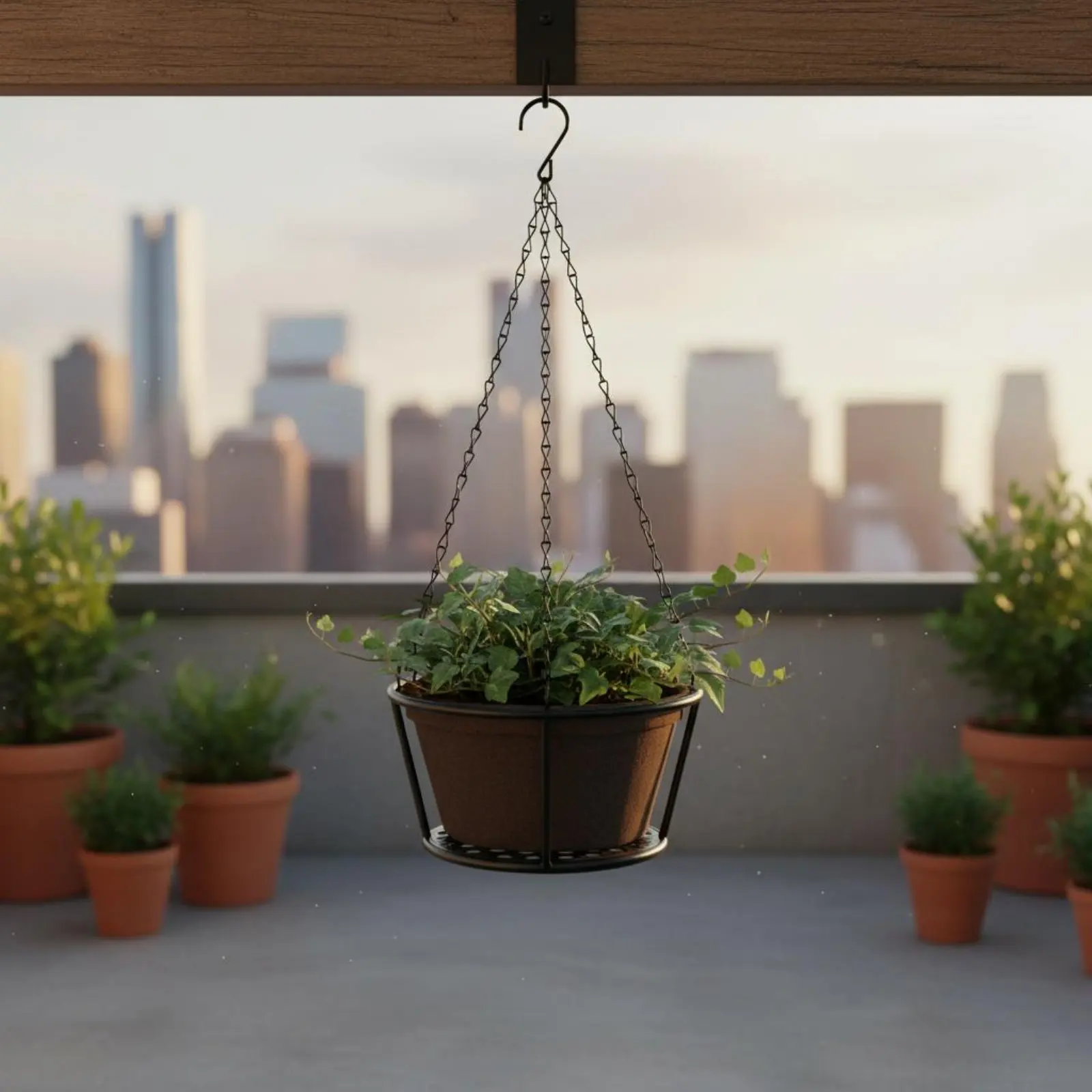 Iron Hanging Planter Sturdy Structure Metal Hanging Basket Metal Wall Planter Long-Lasting Hook Home Decoration Weather
Iron Hanging Planter Sturdy Structure Metal Hanging Basket Metal Wall Planter Long-Lasting Hook Home Decoration Weather