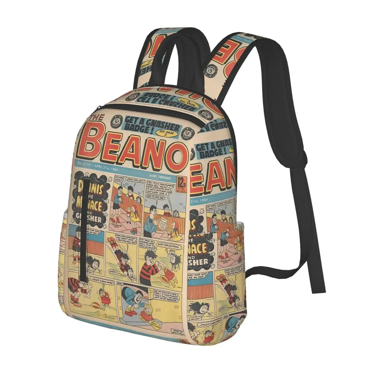 1984 Beano Classic Dennis The Menace And Gnasher Student Backpack Travel Daypack for Men Women Fashion Bookbag Shoulder Bags
1984 Beano Classic Dennis The Menace And Gnasher Student Backpack Travel Daypack for Men Women Fashion Bookbag Shoulder Bags