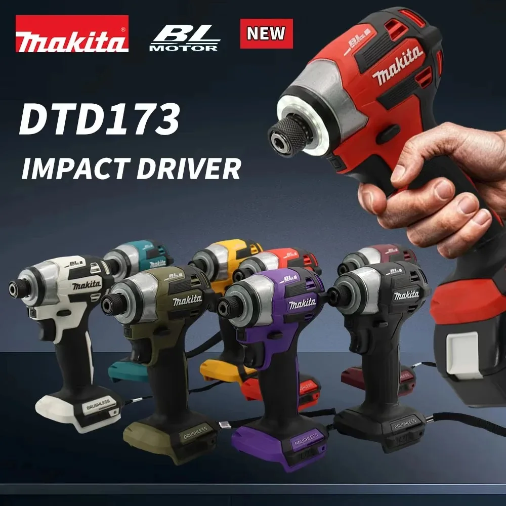 Makita DTD173 18V NEW 180Nm Cordless Brushless Impact Driver with LED Multi-Function Electric Screwdriver for Household Use
Makita DTD173 18V NEW 180Nm Cordless Brushless Impact Driver with LED Multi-Function Electric Screwdriver for Household Use