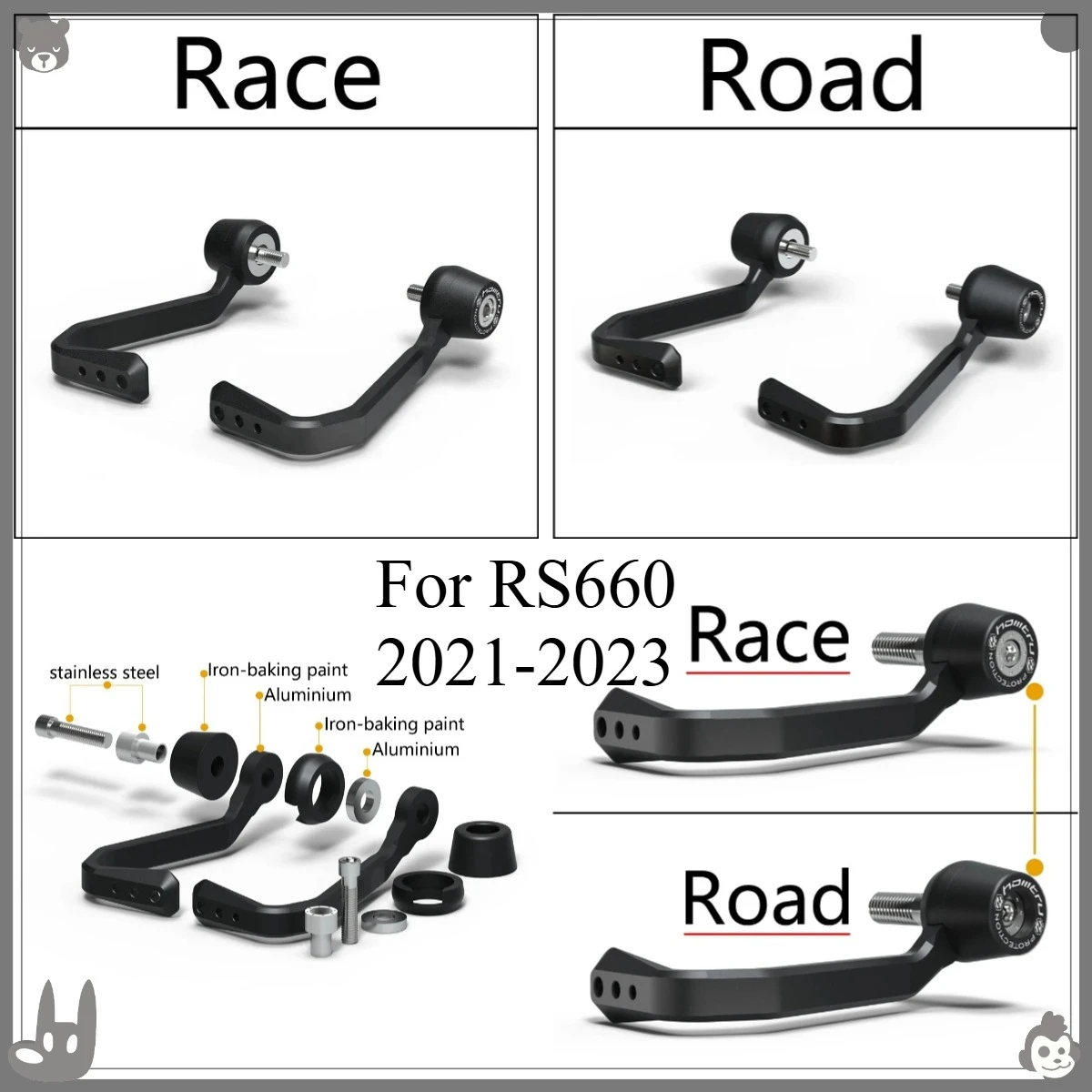 For Aprilia RS660 2021-2023 Motorcycle Handle Cover Aluminum Handlebar Grips Brake Clutch Lever Guard Protector Kit Accessorie
For Aprilia RS660 2021-2023 Motorcycle Handle Cover Aluminum Handlebar Grips Brake Clutch Lever Guard Protector Kit Accessorie