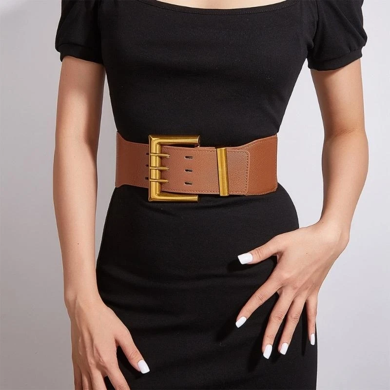 39BD Trendy Women's Wide Belt Adjustable Waist Band for Dresses Coats Waist Girdle
39BD Trendy Women's Wide Belt Adjustable Waist Band for Dresses Coats Waist Girdle