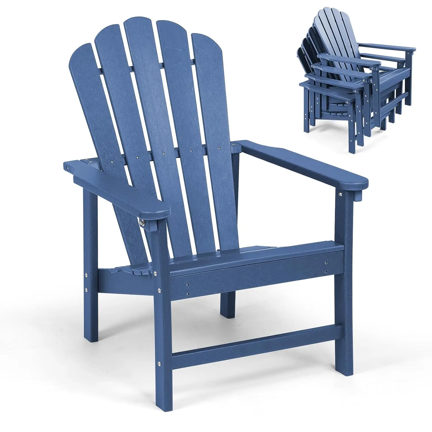 Stackable HDPE All-Weather Adirondack Chair Space Saving Fire Pit Lawn Porch Deck 350lb, Custom
Stackable HDPE All-Weather Adirondack Chair Space Saving Fire Pit Lawn Porch Deck 350lb, Custom