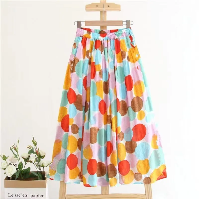 Women Summer Fashion Polka Dot Printing High Waist Appear Thin Skirt Ladies Simplicity Office Lady All-match Casual A-line Skirt
Women Summer Fashion Polka Dot Printing High Waist Appear Thin Skirt Ladies Simplicity Office Lady All-match Casual A-line Skirt