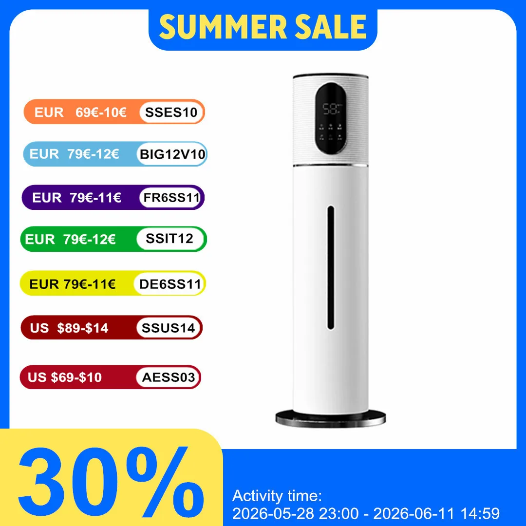 8L Air Humidifier Ultrasonic Large Capacity Floor Standing Household Aromatherapy Energy Efficient Humidifier for Large Rooms
8L Air Humidifier Ultrasonic Large Capacity Floor Standing Household Aromatherapy Energy Efficient Humidifier for Large Rooms