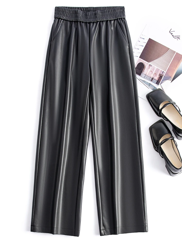 2025 autumn and winter new elastic high waisted straight leg pants women's loose solid color casual wide leg pant
2025 autumn and winter new elastic high waisted straight leg pants women's loose solid color casual wide leg pant