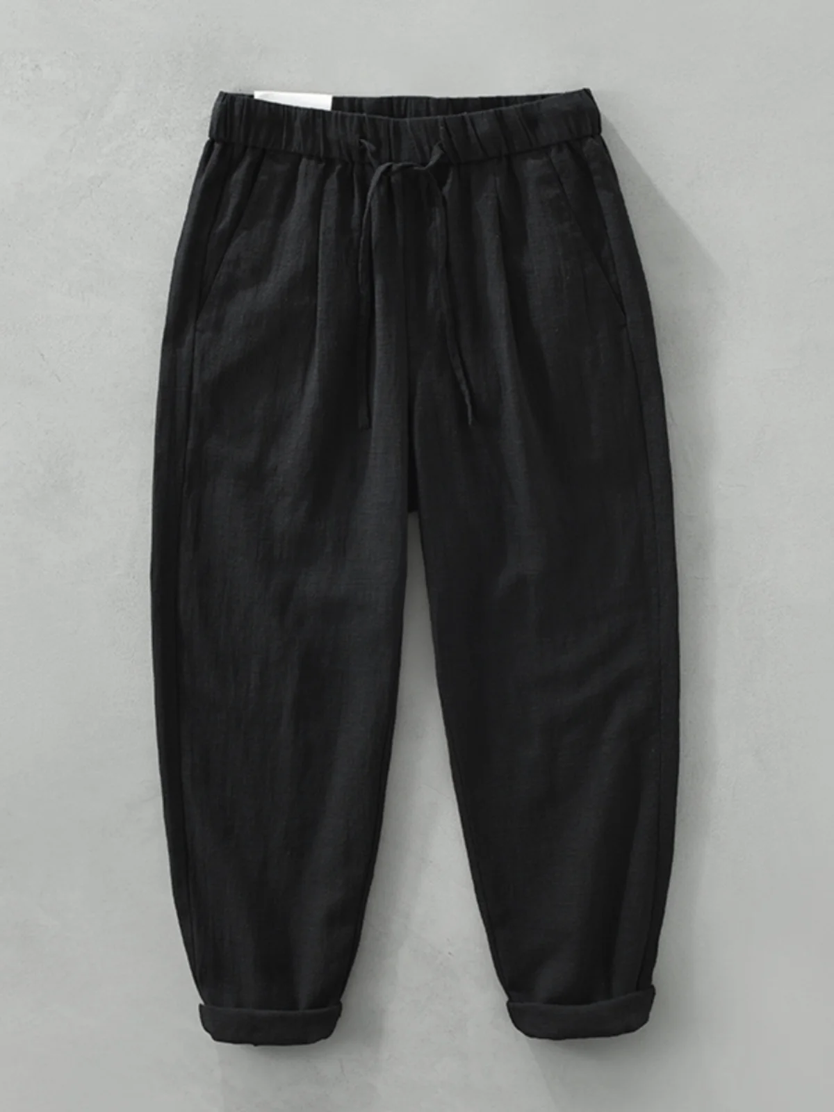 Nine-point pants men's casual loose Japaneselinen spring summer breathable tight waist rest high-end sense solid color versatile
Nine-point pants men's casual loose Japaneselinen spring summer breathable tight waist rest high-end sense solid color versatile