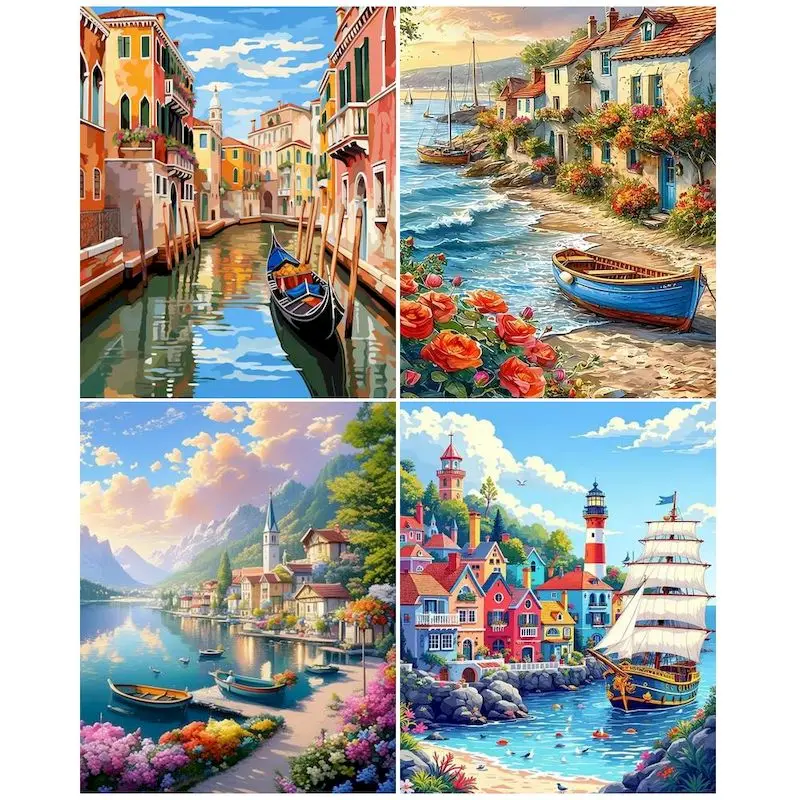 GATYZTORY Acrylic Paint By Numbers For Adults Mediterranean Village Oil Painting Picture Diy Ideas Numbers Painting Decor Gift
GATYZTORY Acrylic Paint By Numbers For Adults Mediterranean Village Oil Painting Picture Diy Ideas Numbers Painting Decor Gift