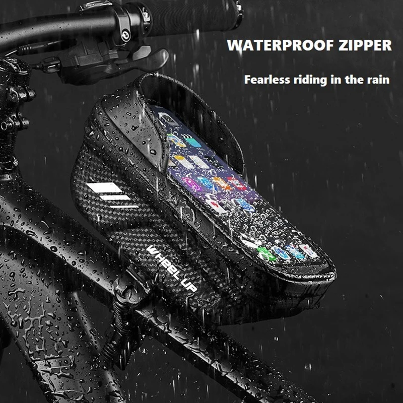 Waterproof Bike Handlebar Bag with Touch Screen Window EVA Hard Shell Front Frame Bag for 6.5'' Phone Cycling Storage Case
Waterproof Bike Handlebar Bag with Touch Screen Window EVA Hard Shell Front Frame Bag for 6.5'' Phone Cycling Storage Case