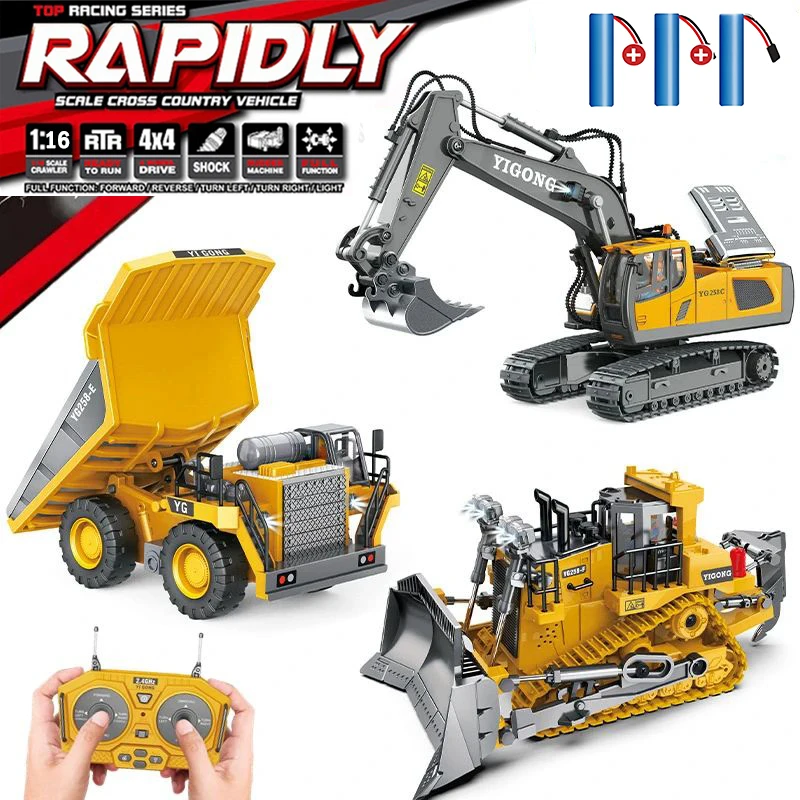 2.4G Remote Control Excavator Dump Truck RC Model Car Toy Professional Alloy Simulation Construction Vehicle for Kid Gift
2.4G Remote Control Excavator Dump Truck RC Model Car Toy Professional Alloy Simulation Construction Vehicle for Kid Gift