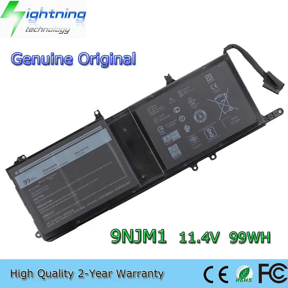Genuine 9NJM1 11.4V 99Wh Laptop Battery for Dell Alienware 15 R3 R4 17 R4 R5 MG2YH HF250
Genuine 9NJM1 11.4V 99Wh Laptop Battery for Dell Alienware 15 R3 R4 17 R4 R5 MG2YH HF250