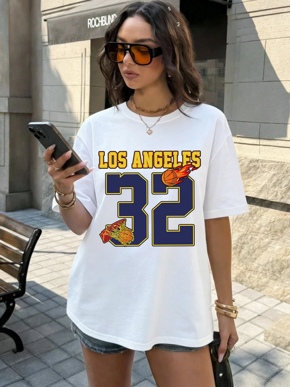 Футболки с принтом Los Angeles Number 32, женские хлопковые летние футболки с короткими рукавами, топы с круглым вырезом, мягкая уличная одежда
Футболки с принтом Los Angeles Number 32, женские хлопковые летние футболки с короткими рукавами, топы с круглым вырезом, мягкая уличная одежда
