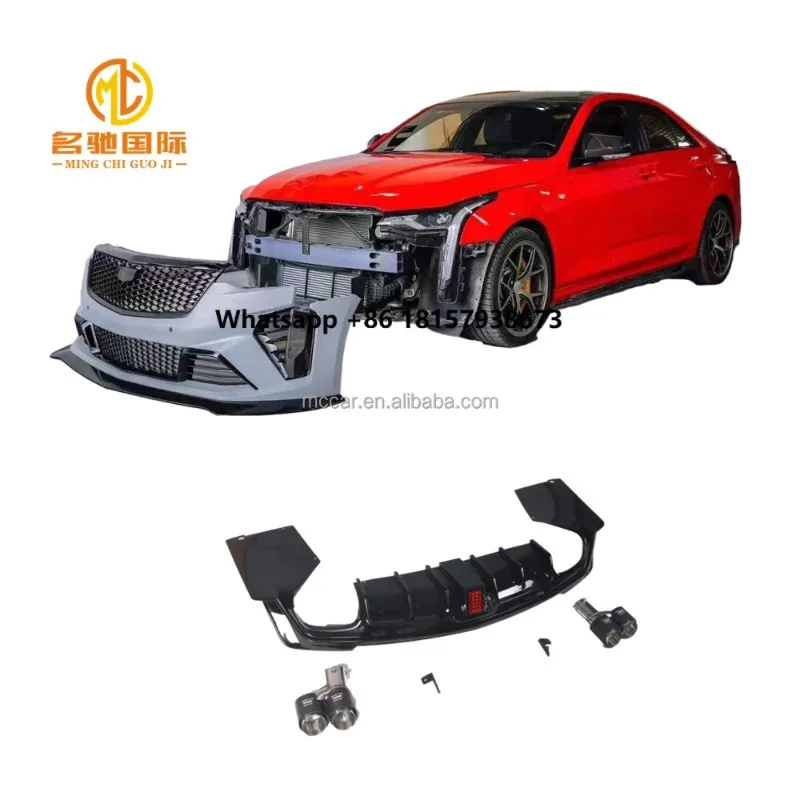 PP Material for Cadillac CT4 CT5 Body Kit Black Wing Style Front Bumper Front Lip Diffuser
PP Material for Cadillac CT4 CT5 Body Kit Black Wing Style Front Bumper Front Lip Diffuser