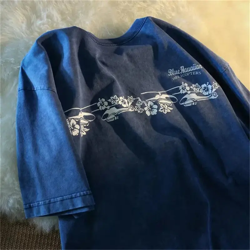 Pure cotton heavyweight American navy blue retro t-shirt women's summer loose high street bf trend short-sleeved top ins y2k ins
Pure cotton heavyweight American navy blue retro t-shirt women's summer loose high street bf trend short-sleeved top ins y2k ins