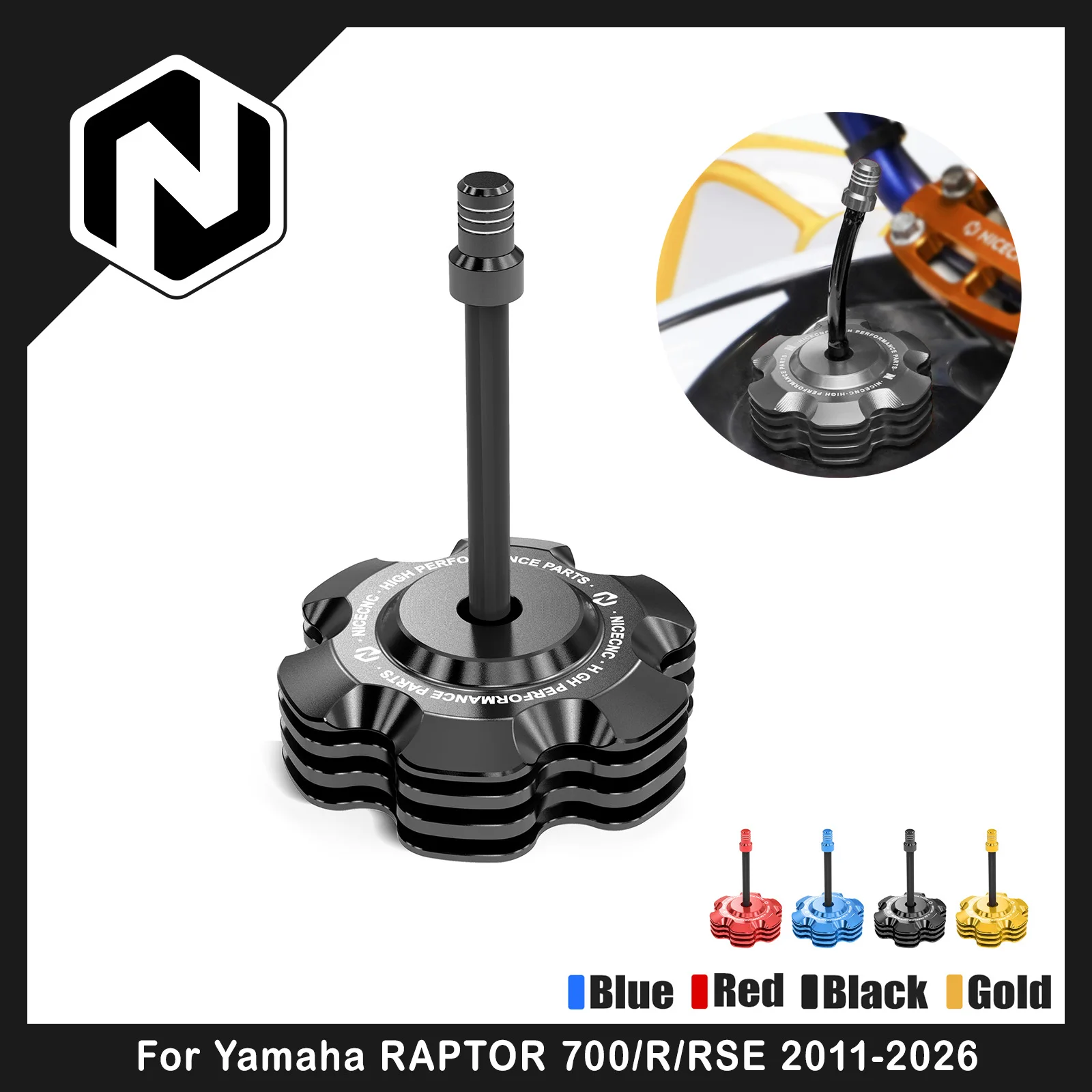 NICECNC For Yamaha Raptor 700 2011-2026 ATV Gas Cap For Yamaha Raptor 700R GRIZZLY 125 TTR110E TTR125LE TTR230 TTR50 YZ85
NICECNC For Yamaha Raptor 700 2011-2026 ATV Gas Cap For Yamaha Raptor 700R GRIZZLY 125 TTR110E TTR125LE TTR230 TTR50 YZ85