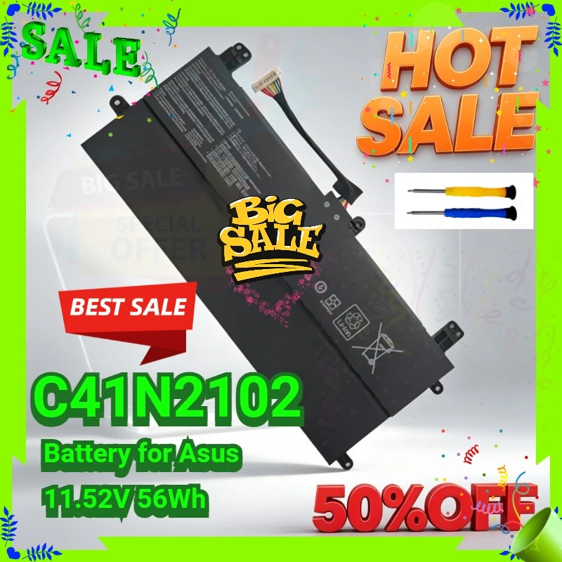 56Wh C41N2102 C41N202-1 Replacement Laptop Battery for Asus ROG Flow Z13 GZ301 NR2201 GZ301VF GZ301VI GZ301VU GZ301VV Series
56Wh C41N2102 C41N202-1 Replacement Laptop Battery for Asus ROG Flow Z13 GZ301 NR2201 GZ301VF GZ301VI GZ301VU GZ301VV Series