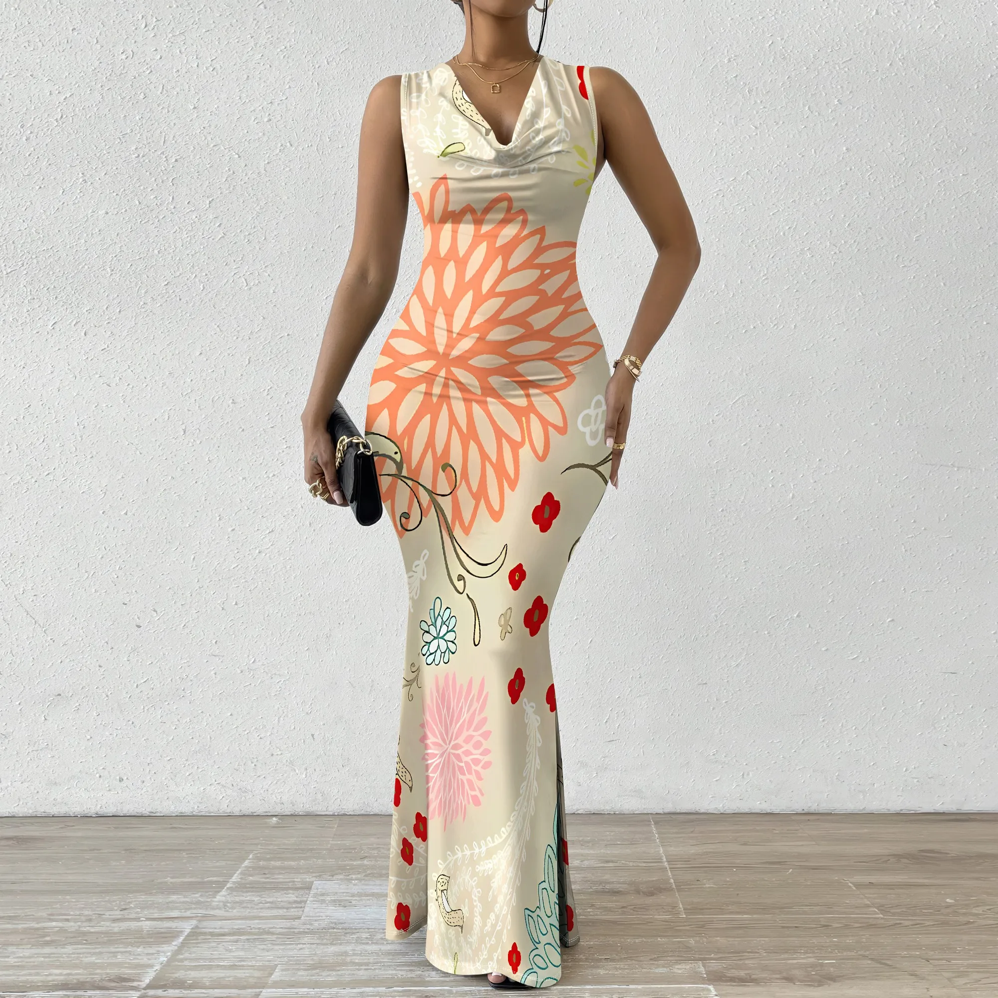 Boho Floral Print Sleeveless Maxi Dress Plus Size Summer Beach Party Casual Elegant Dress
Boho Floral Print Sleeveless Maxi Dress Plus Size Summer Beach Party Casual Elegant Dress