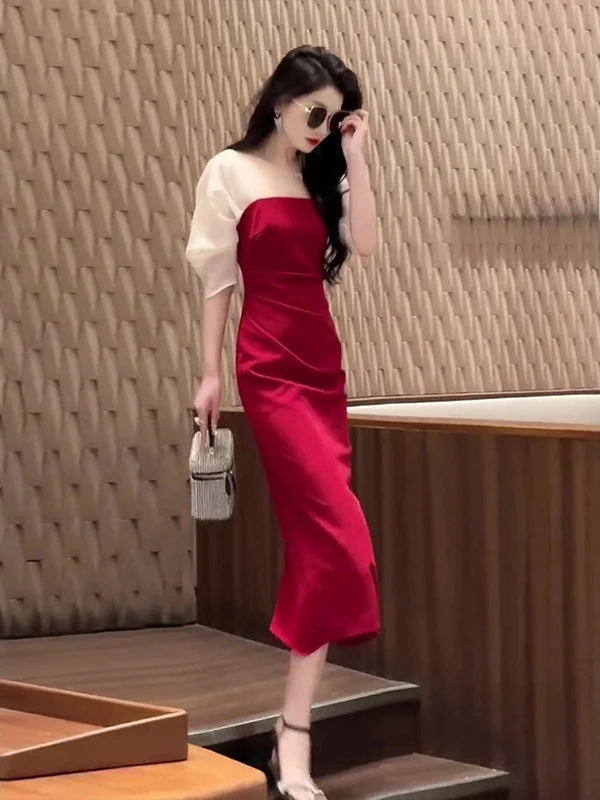 Ele Red Bubble Sve Dr Formal Ocn High Waist Commute Sle ort Sve Women's Dr Summer New Arrival
Ele Red Bubble Sve Dr Formal Ocn High Waist Commute Sle ort Sve Women's Dr Summer New Arrival