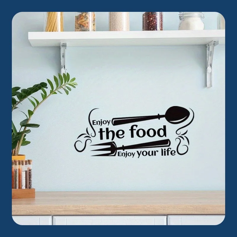 MT1410# Enjoy the Food Enjoy Your Life Self-Adhesive Wall Decal - Removable, Reusable PVC Sticker for Kitchen & Living Room
MT1410# Enjoy the Food Enjoy Your Life Self-Adhesive Wall Decal - Removable, Reusable PVC Sticker for Kitchen & Living Room