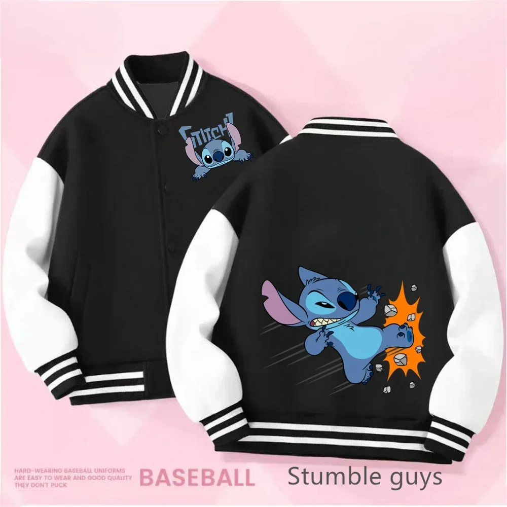 Stitch Kids Baseball Uniform New Cute Cartoon Fashion Coat Sweet Girls & Boys Sport Casual Tops Spring Autumn Purple Jacket
Stitch Kids Baseball Uniform New Cute Cartoon Fashion Coat Sweet Girls & Boys Sport Casual Tops Spring Autumn Purple Jacket