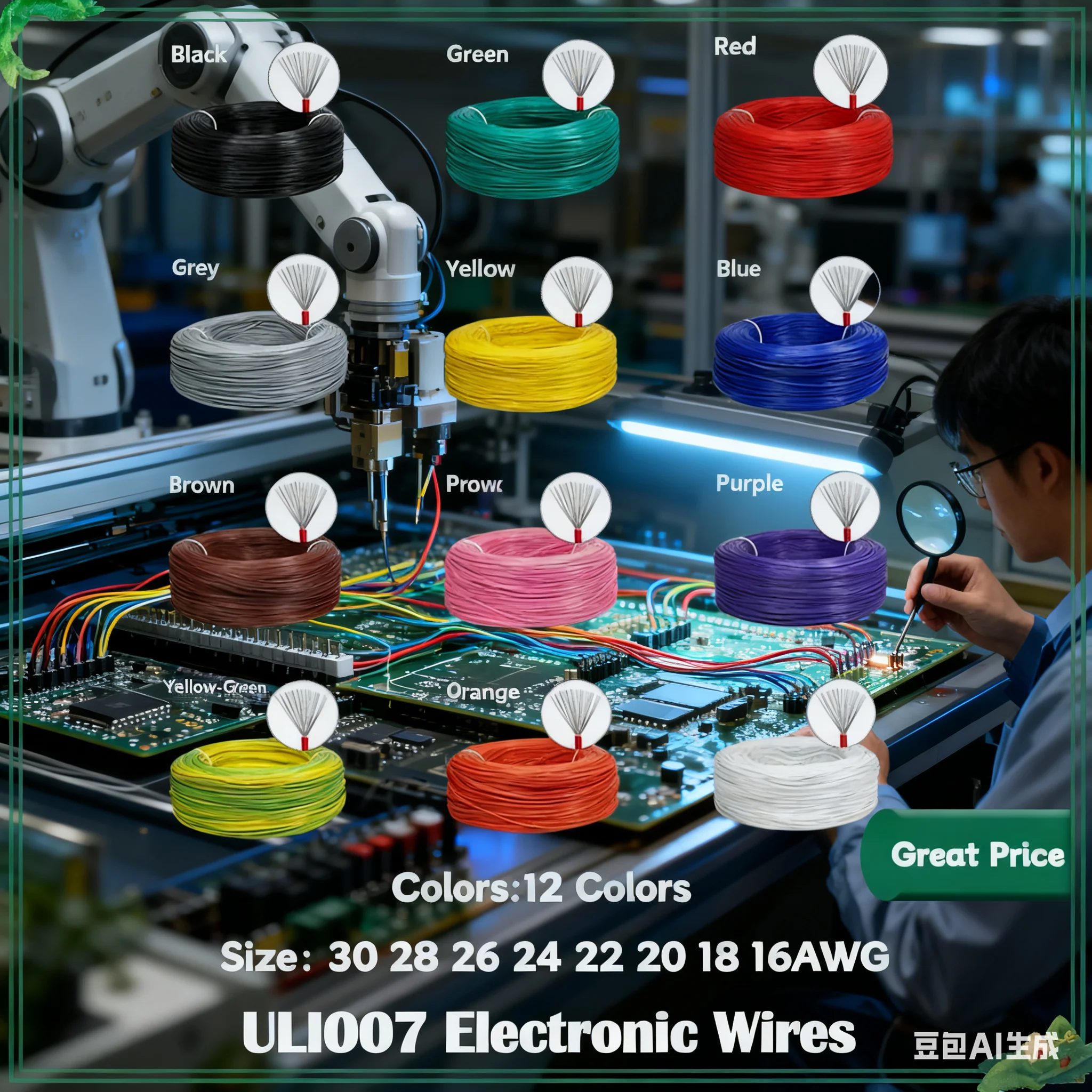 Electronic Wires PVC Insulated Tinned 300V Copper Cable DIY Lighting LED Wire Line 10Meter UL1007 30 28 26 24 22 20 18 16AWG
Electronic Wires PVC Insulated Tinned 300V Copper Cable DIY Lighting LED Wire Line 10Meter UL1007 30 28 26 24 22 20 18 16AWG